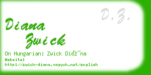 diana zwick business card